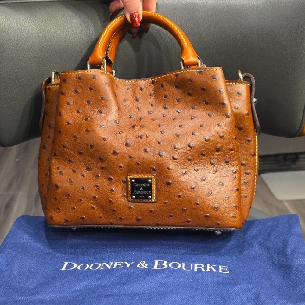 Dooney and Bourke Tan Ostrich Satchel